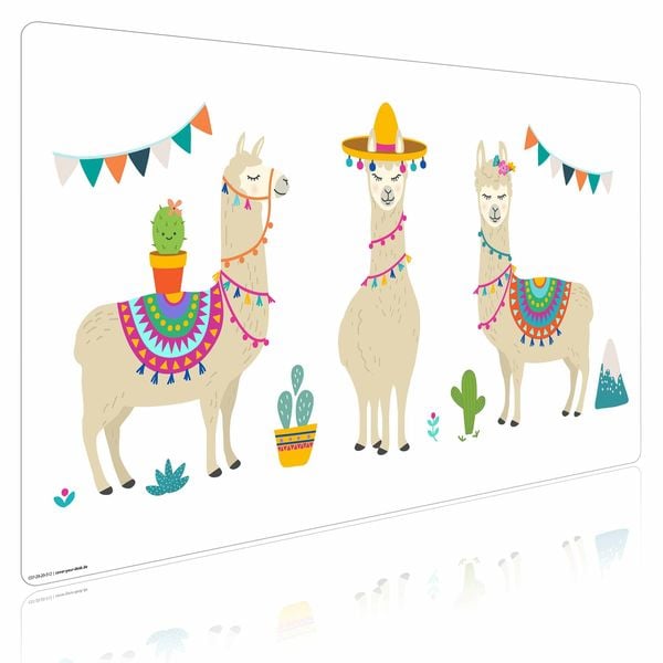 Produktbild: Cover-your-desk Schreibtischunterlage f&uuml;r Kinder Alpaka, aus hochwertigem Vinyl , 75 x 40 cm