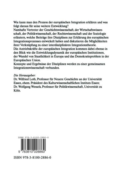 Produktbild: Theorien europ&auml;ischer Integration