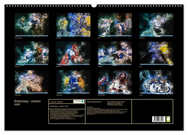 Produktbild: Eishockey - extrem cool (Wandkalender 2026 DIN A2 quer), CALVENDO Monatskalender