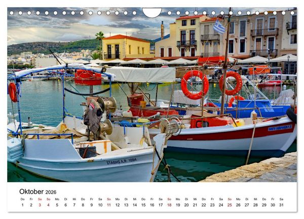Produktbild: Farbenfrohe Boote in kristallklarem Wasser (Wandkalender 2026 DIN A4 quer), CALVENDO Monatskalender