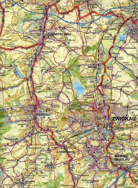 Produktbild: Fahrradkarte Gera, Altenburg, Zwickau 1:75.000