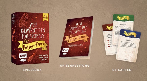 Produktbild: Kartenbox: Wer gewinnt den Hauspokal? Das Partyspiel f&uuml;r alle Harry Potter-Fans
