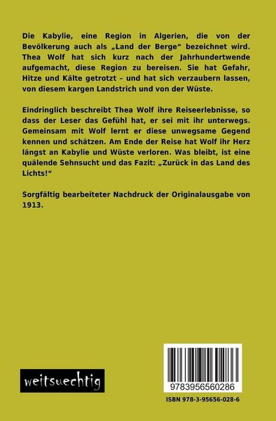 Produktbild: Im Land des Lichts - Ein Streifzug durch Kabylie und W&uuml;ste