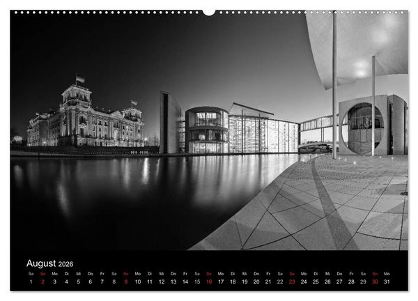 Produktbild: Berlin Monochrome (hochwertiger Premium Wandkalender 2026 DIN A2 quer), Kunstdruck in Hochglanz