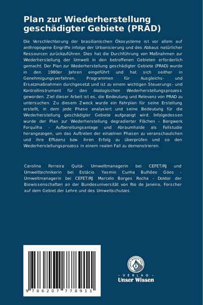 Produktbild: Plan zur Wiederherstellung gesch&auml;digter Gebiete (PRAD)