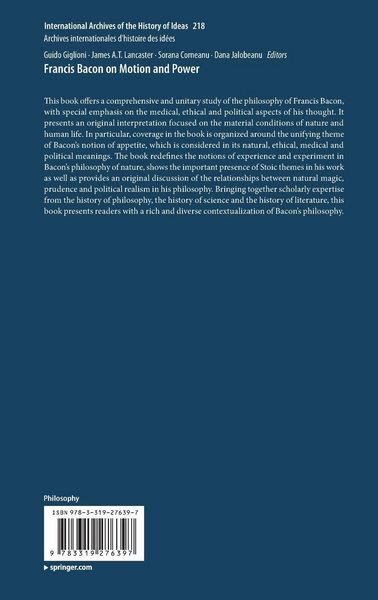 Produktbild: Francis Bacon on Motion and Power
