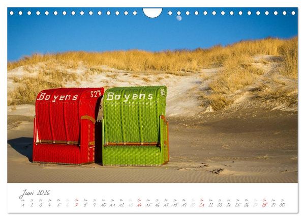 Produktbild: Amrum - Eine farbenfrohe Insellandschaft (Wandkalender 2026 DIN A4 quer), CALVENDO Monatskalender