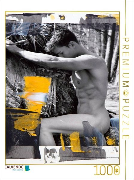 CALVENDO Puzzle Ein Motiv aus dem Kalender Männer - übermalte Aktfotografien | 1000 Teile Lege-Größe 64x48cm Foto-Puzzle für glückliche Stunden