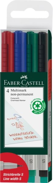 Produktbild: Faber-Castell Marker Multimark non-permanent S, 4er Set