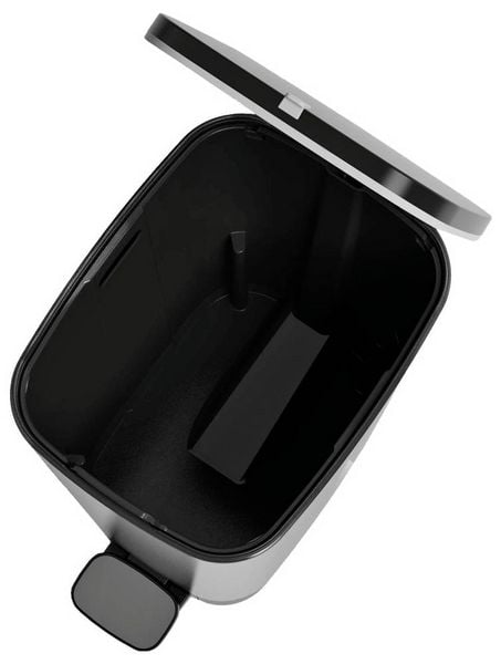 Produktbild: Curver CHIC BIN STYLE Abfallbeh&auml;lter M [25L], silber 272236 M&uuml;lleimer Kunststoff Silber 1 St.