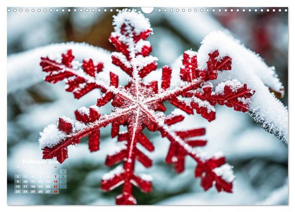 Produktbild: Schneekristalle und Eiszapfen Eisige Zeiten f&uuml;r alle Winterfans (Wandkalender 2026 DIN A3 quer), CALVENDO Monatskalender