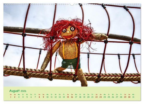 Produktbild: Mein Name ist Jute, wir sind auf dem Spielplatz (hochwertiger Premium Wandkalender 2026 DIN A2 quer), Kunstdruck in Hochglanz