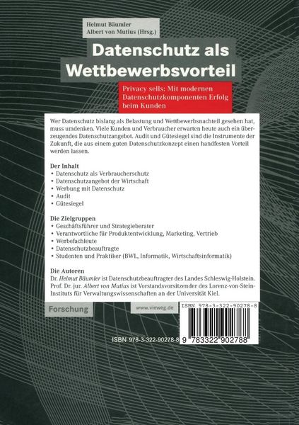Produktbild: Datenschutz als Wettbewerbsvorteil