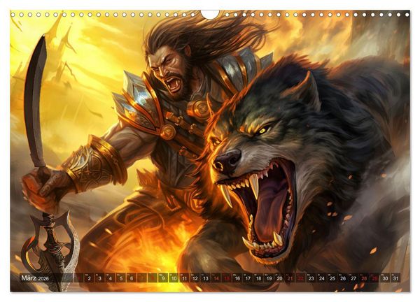 Produktbild: G&ouml;tterd&auml;mmerung - Der Ragnar&ouml;k in der nordischen Mythologie (Wandkalender 2026 DIN A3 quer), CALVENDO Monatskalender
