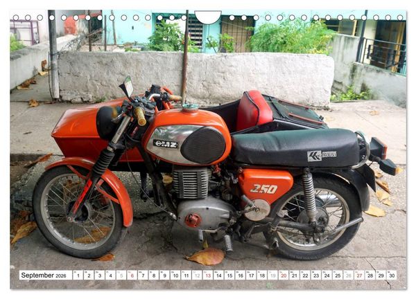Produktbild: MZ-Gespanne - Ein St&uuml;ck DDR auf Kuba (Wandkalender 2026 DIN A4 quer), CALVENDO Monatskalender