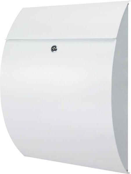 Produktbild: Burg W&auml;chter 38680 RIVIERA 835W Briefkasten Stahlblech Wei&szlig; Schl&uuml;sselschloss