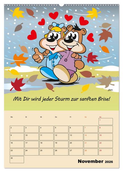 Produktbild: Ein Jahr mit Dir! (Wandkalender 2026 DIN A2 hoch), CALVENDO Monatskalender