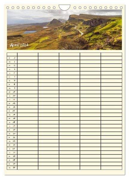 Produktbild: Urlaubsparadiese - Familienplaner (Wandkalender 2026 DIN A4 hoch), CALVENDO Monatskalender