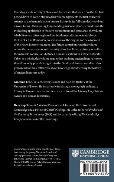 Produktbild: Writing Literary History in the Greek and Roman World