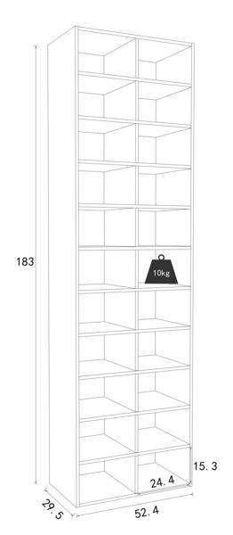 Produktbild: Holz Regal Schuhschrank Schuhregal Hinsol XL