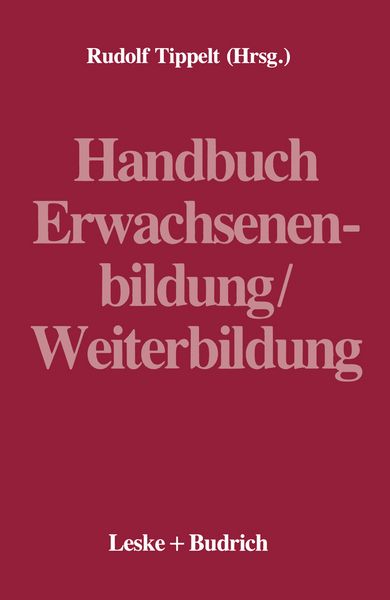 Produktbild: Handbuch Erwachsenenbildung/Weiterbildung