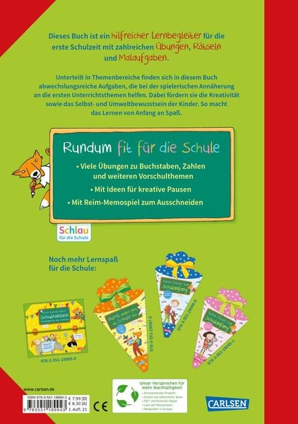 Produktbild: Schlau für die Schule: Mein dickes buntes Übungsbuch für den Schulstart