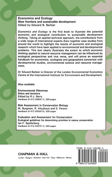 Produktbild: Economics and Ecology