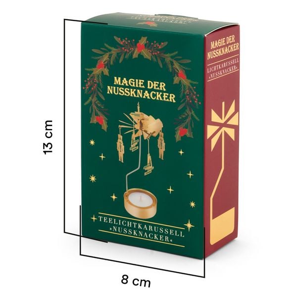 Produktbild: Teelichtkarussel Set "Rentier", gold