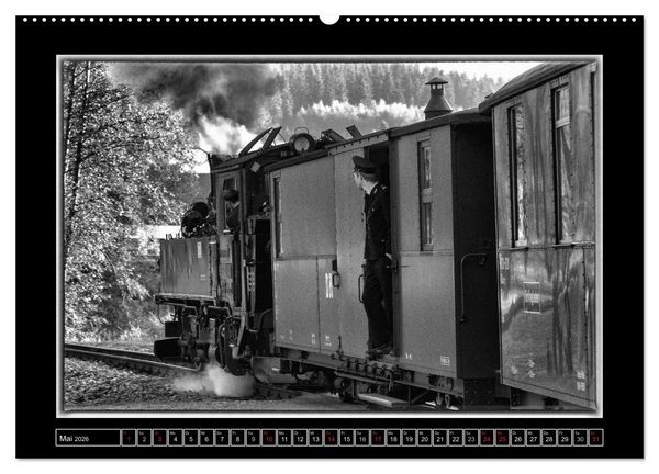 Produktbild: Unter Dampf - Mit der Pre&szlig;nitztalbahn durchs Erzgebirge (hochwertiger Premium Wandkalender 2026 DIN A2 quer), Kunstdruck in Hochglanz
