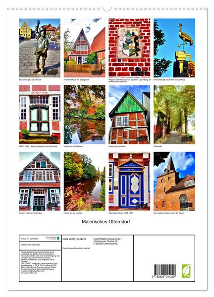 Produktbild: Malerisches Otterndorf (hochwertiger Premium Wandkalender 2026 DIN A2 hoch), Kunstdruck in Hochglanz