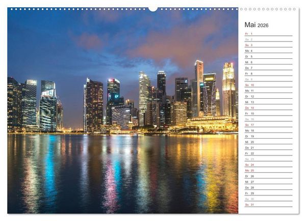 Produktbild: Skylines weltweit (Wandkalender 2026 DIN A2 quer), CALVENDO Monatskalender