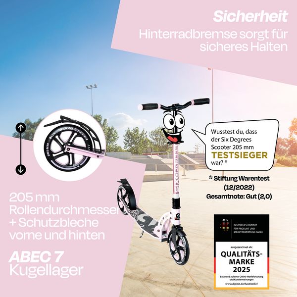 Produktbild: SIX DEGREES Alu Scooter 205 pastellrosa