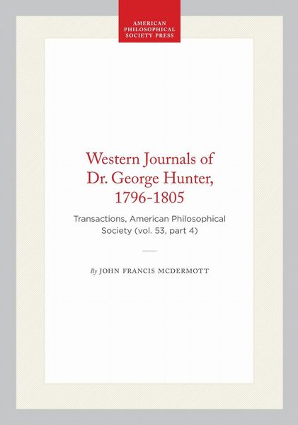 Produktbild: Western Journals of Dr. George Hunter, 1796-1805