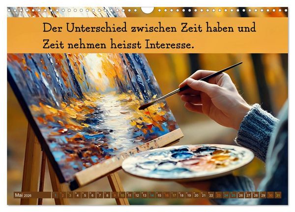 Produktbild: Im Flow der Zeit - im Hier und Jetzt (Wandkalender 2026 DIN A3 quer), CALVENDO Monatskalender