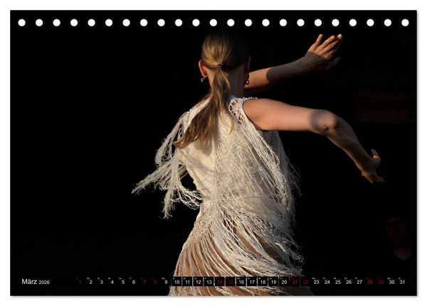 Produktbild: Flamenco. Spanischer Tanz (Tischkalender 2026 DIN A5 quer), CALVENDO Monatskalender
