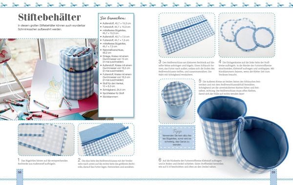 Produktbild: Sch&ouml;n aufbewahrt und selbst gen&auml;ht... auch aus Stoffresten: Kleine und gro&szlig;e N&auml;hprojekte mit Schritt f&uuml;r Schritt N&auml;hanleitungen f&uuml;r Anf&auml;nger und Fortgeschrittene