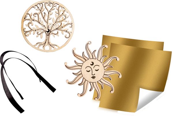 Produktbild: Holzanh.m.Goldfolie gestalten - Spirit & S.(Crea.Time),sort.