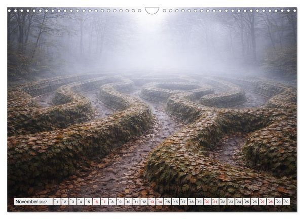 Produktbild: Labyrinth - Die stille Kunst der Umwege (Wandkalender 2027 DIN A3 quer), CALVENDO Monatskalender