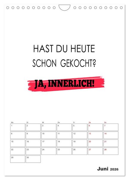 Produktbild: Spr&uuml;che f&uuml;r die K&uuml;che. Mit Jahresplaner (Wandkalender 2026 DIN A4 hoch), CALVENDO Monatskalender