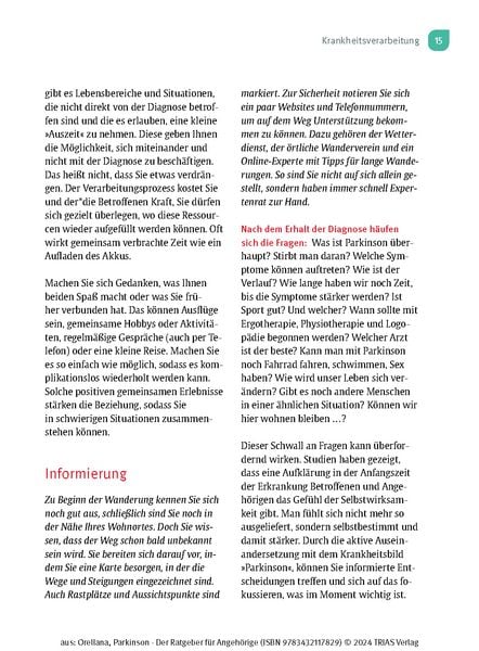 Produktbild: Parkinson. Der Ratgeber f&uuml;r Angeh&ouml;rige