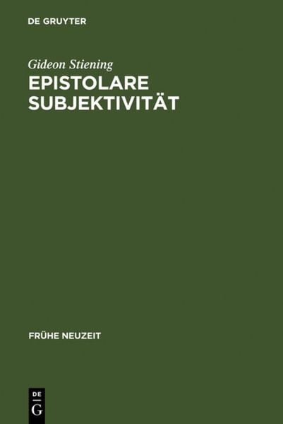Produktbild: Epistolare Subjektivit&auml;t