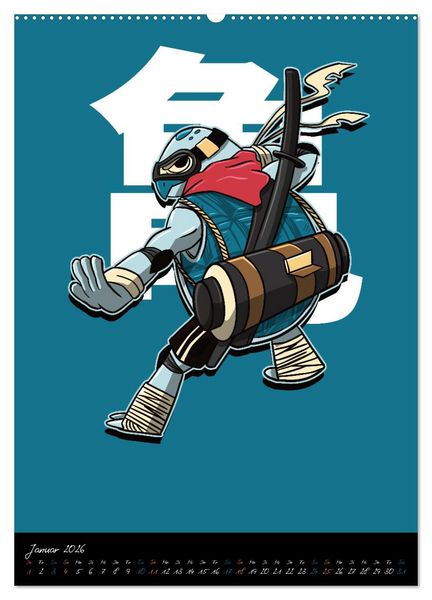 Produktbild: Gef&auml;hrliche Tier Samurai (hochwertiger Premium Wandkalender 2026 DIN A2 hoch), Kunstdruck in Hochglanz