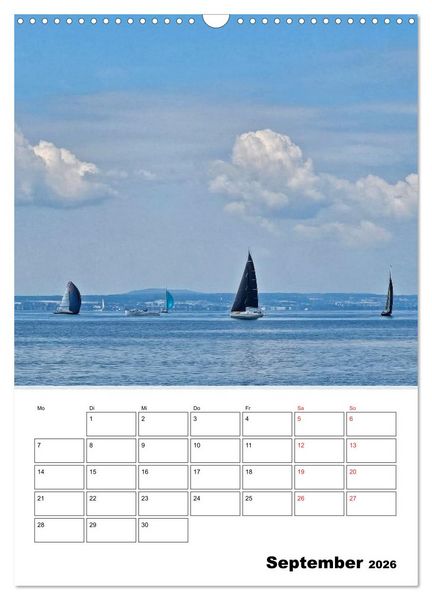 Produktbild: Bodenseeradweg - Auf dem Bodensee durch 3 L&auml;nder (Wandkalender 2026 DIN A3 hoch), CALVENDO Monatskalender