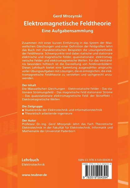Produktbild: Elektromagnetische Feldtheorie