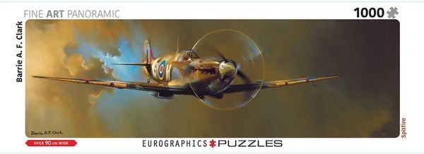 Produktbild: Panoramic Puzzle 1000 Teile - Spitfire by Barrie A.F. Clark