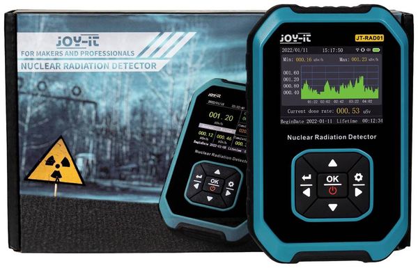 Produktbild: Joy-it JT-RAD01 Geigerz&auml;hler Strahlung: Beta, Gamma, R&ouml;ntgen akustischer Warnton, optisches Signal