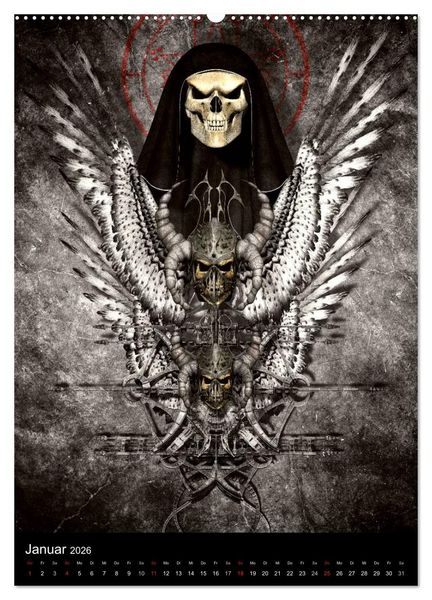 Produktbild: S.O.D. - Skulls Of Death Vol. I - Totenkopf Artworks (Wandkalender 2026 DIN A2 hoch), CALVENDO Monatskalender