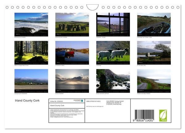 Produktbild: Irland County Cork (Wandkalender 2026 DIN A4 quer), CALVENDO Monatskalender