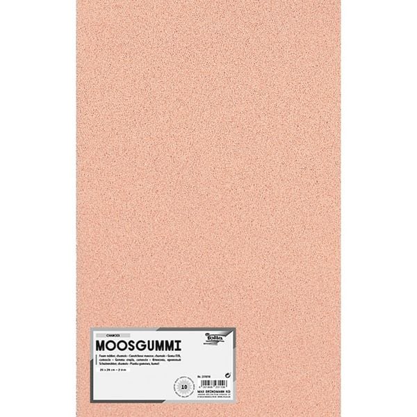 Folia Moosgummi chamois 20x29cm 10 Blatt