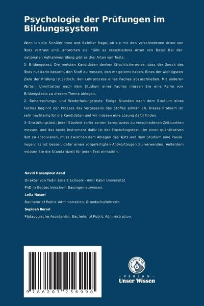 Produktbild: Psychologie der Pr&uuml;fungen im Bildungssystem